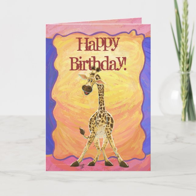 Tarjeta Fiesta Animal Giraffe (Anverso)