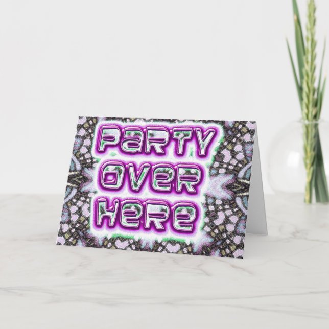 Tarjeta fiesta aquí (Anverso)