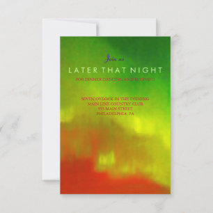 Tarjeta Fiesta AURORA BOREALIS Bar Bat Mitzvah