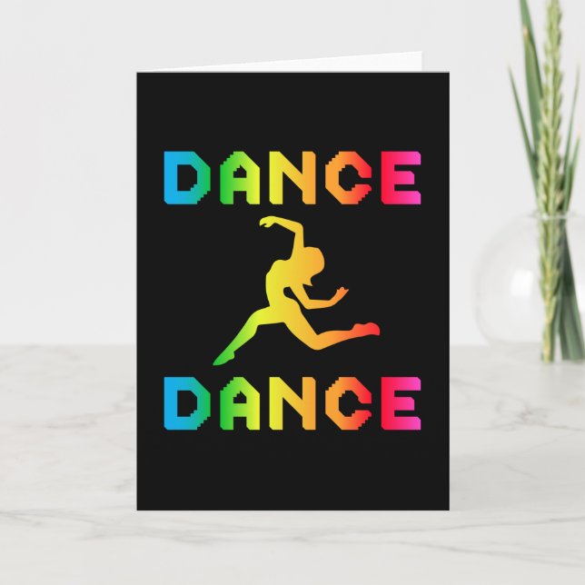 Tarjeta Fiesta bailarín de baile música deporte de danza i (Anverso)