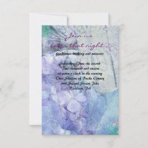 Tarjeta Fiesta BLUE HYDRANGEA & DRAGONFLY Bat Mitz