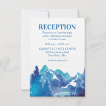 Tarjeta Fiesta Blue Majestic Mountain Mitzvah