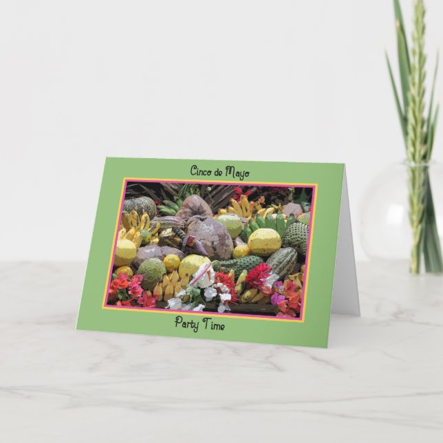 Tarjeta Fiesta Cinco de Mayo Fruta Fresca (Anverso)