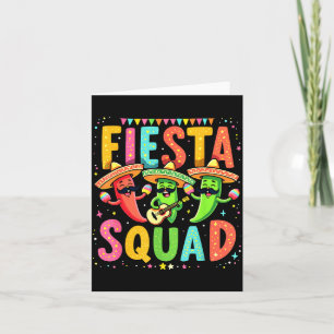 Tarjeta Fiesta Cinco De Mayo Squad Chili Peppers Mexicano 