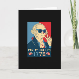 Tarjeta Fiesta Como Patriota Para El 4 De Julio