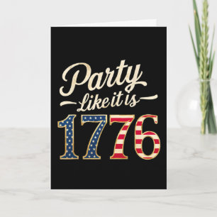 Tarjeta Fiesta Como Si Fuera 1776 Bandera De Estados Unido