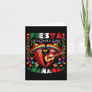 Tarjeta Fiesta como tres no mañana cinco de mayo
