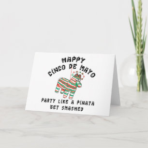 Tarjeta Fiesta como un Pinata Cinco de Mayo