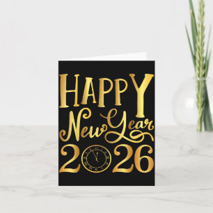 Tarjeta Fiesta de Año Nuevo 2026 Familiar Combinada