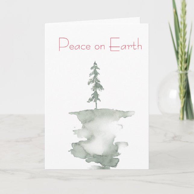 Tarjeta Fiesta de árbol de pino (Anverso)