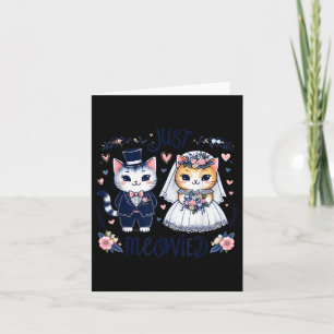 Tarjeta Fiesta de Bachelorette Boda Novia Groom Gatos Sólo