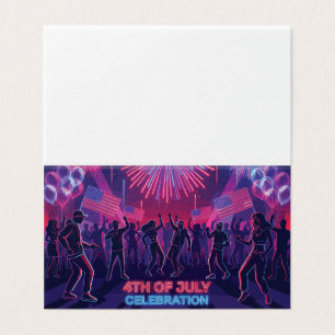 Tarjeta Fiesta de baile de celebración del 4 de julio de n