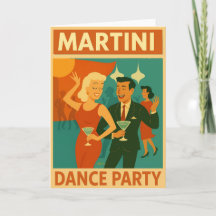 Fiesta de Baile Martini de Mitad de Siglo