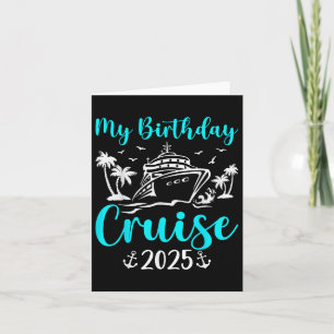 Tarjeta Fiesta de barco de crucero por el cumpleaños 2025 