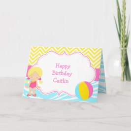 Tarjeta Fiesta de Bash Fiesta Chica de Blona