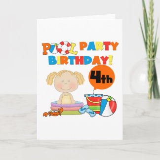 Tarjeta Fiesta de billar 4ª camisetas de cumpleaños y rega