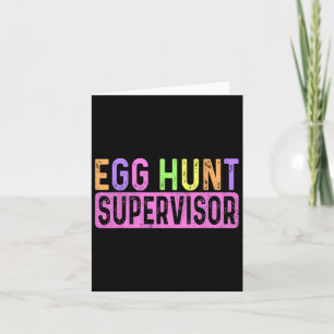 Tarjeta Fiesta de caza de huevos para supervisor de la caz