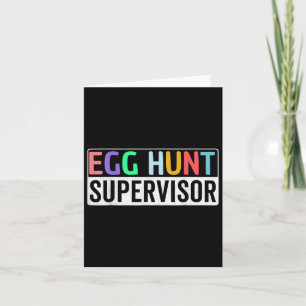Tarjeta Fiesta de caza de huevos para supervisor de la caz