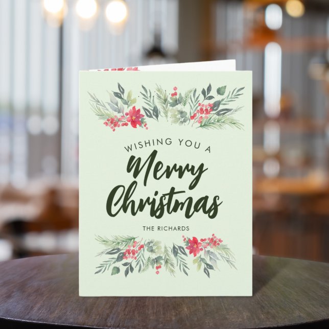 Tarjeta Fiesta de cena de Navidades con temática de follaj (Subido por el creador)