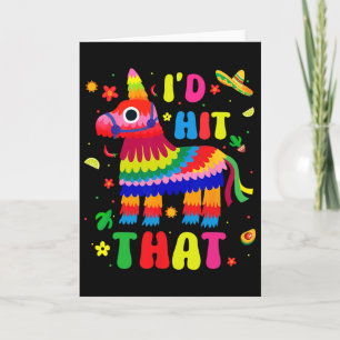 Tarjeta Fiesta de Cinco De Mayo Golpearía Esos Piñatas Div