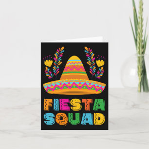 Tarjeta Fiesta de Cinco De Mayo Squad Familia Grupo A