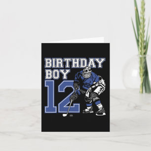 Tarjeta Fiesta de cumpleaños 12 años de Hockey sobre Hielo