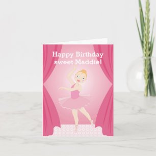 Tarjeta Fiesta de cumpleaños Ballerina