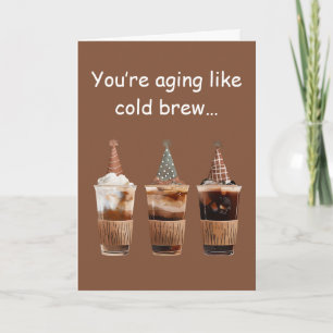 Tarjeta Fiesta de Cumpleaños con Café Cold Brew Vibracione