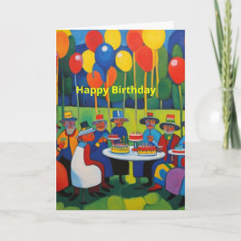Tarjeta Fiesta de cumpleaños con globos