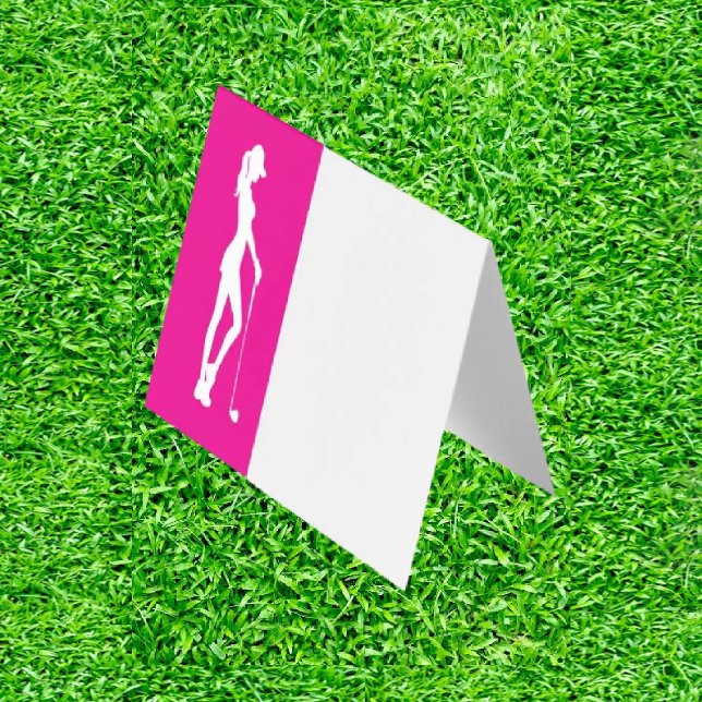 Tarjeta fiesta de cumpleaños con temática de golf de chica (Swing with Style, Play with Grace!)