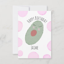 Fiesta de Cumpleaños de Aguacate con Puntos Rosas 