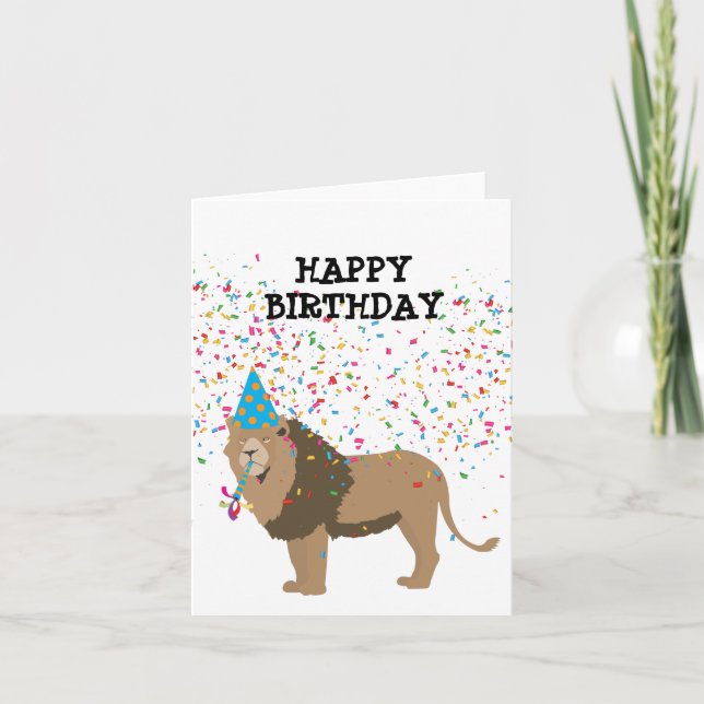 Tarjeta Fiesta de cumpleaños de animales de fiesta en la j (Anverso)