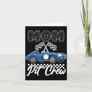 Tarjeta fiesta de cumpleaños de carreras de autos familia 