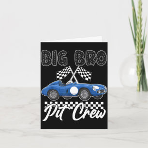 Tarjeta fiesta de cumpleaños de coche de carreras familia