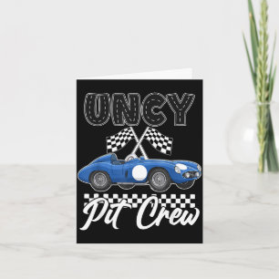 Tarjeta fiesta de cumpleaños de coche de carreras familia 