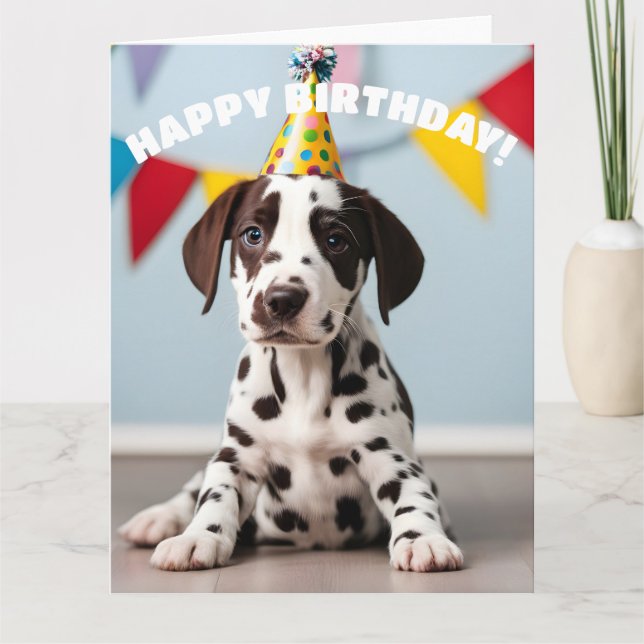Tarjeta Fiesta de cumpleaños de Dalmacia (Anverso)