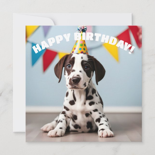 Tarjeta Fiesta de cumpleaños de Dalmacia (Anverso)