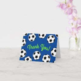 Tarjeta Fiesta de Cumpleaños de Deportes de Fútbol Gracias