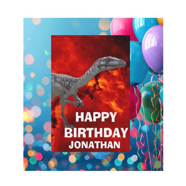 Tarjeta Fiesta de cumpleaños de Dino-Mite (Wow, can you believe it? We’re gearing up for the most incredible birthday celebration, and it)