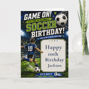 Tarjeta Fiesta de Cumpleaños de Fútbol