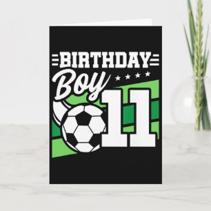 Tarjeta Fiesta de Cumpleaños de Fútbol - Niño de 11 Años -