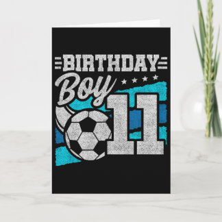 Tarjeta Fiesta de Cumpleaños de Fútbol - Niño de 11 Años -