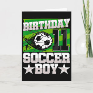 Tarjeta Fiesta de Cumpleaños de Fútbol - Niño de 11 años c
