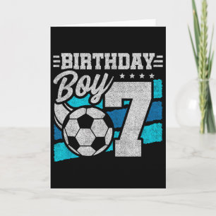 Tarjeta Fiesta de Cumpleaños de Fútbol - Niño de 7 Años -