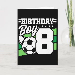 Tarjeta Fiesta de Cumpleaños de Fútbol - Niño de 8 Años -