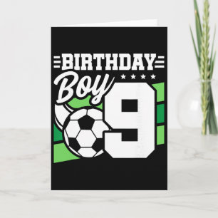 Tarjeta Fiesta de Cumpleaños de Fútbol - Niño de 9 Años - 