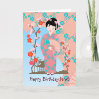 Fiesta de cumpleaños de Geisha chica
