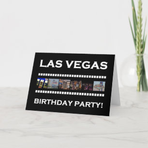 Tarjeta Fiesta de cumpleaños de la película Las Vegas Retr