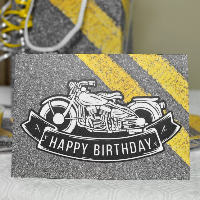 Tarjeta Fiesta de cumpleaños de motociclista personalizada (Subido por el creador)