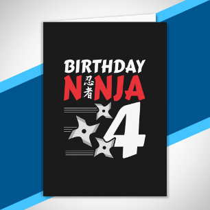 Tarjeta Fiesta de Cumpleaños de Ninja - Ninja de Cumpleaño